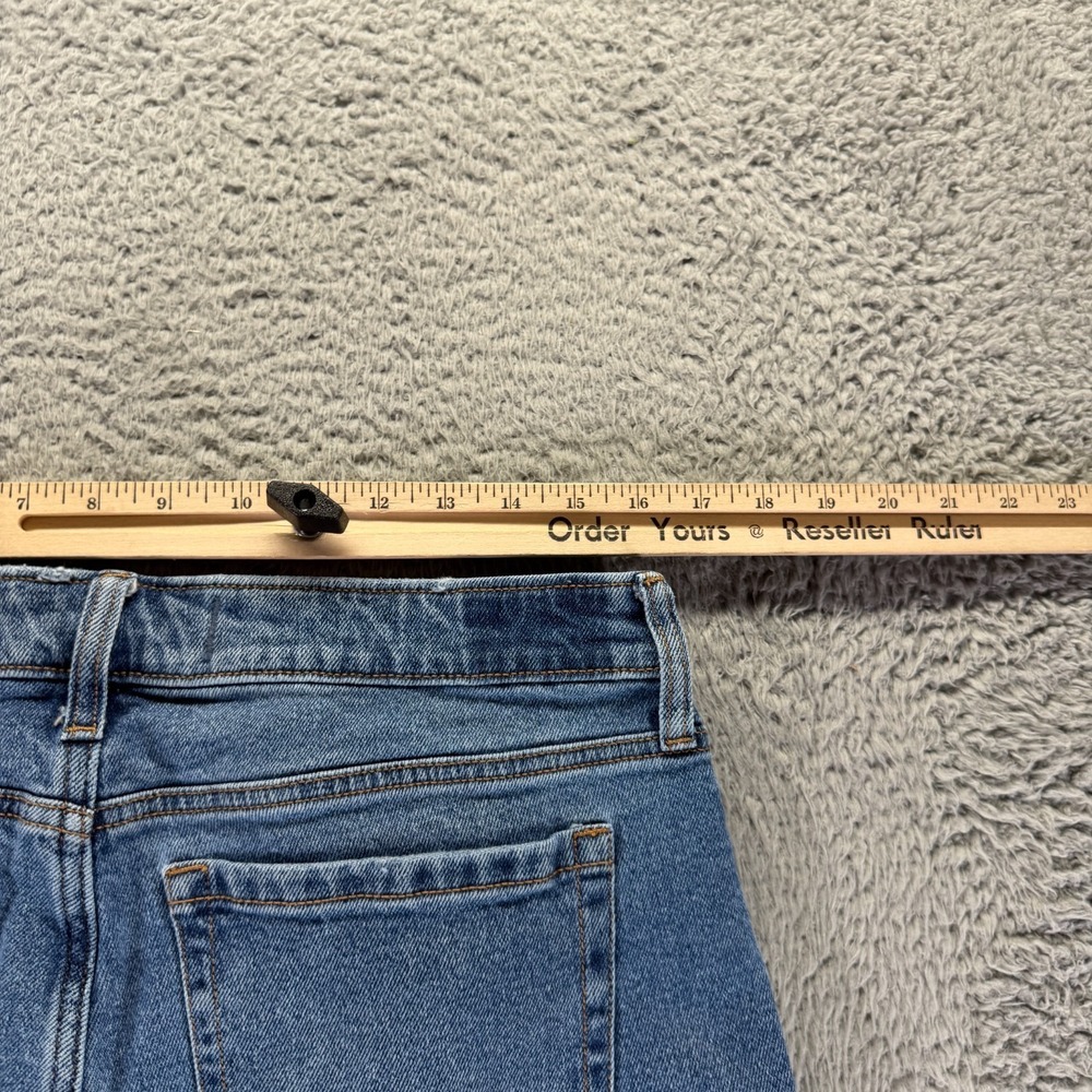 Hollister Jeans Womens 12 Blue Cotton Denim Straight Leg Low-Rise Relaxed Faded - Picture 8 of 11